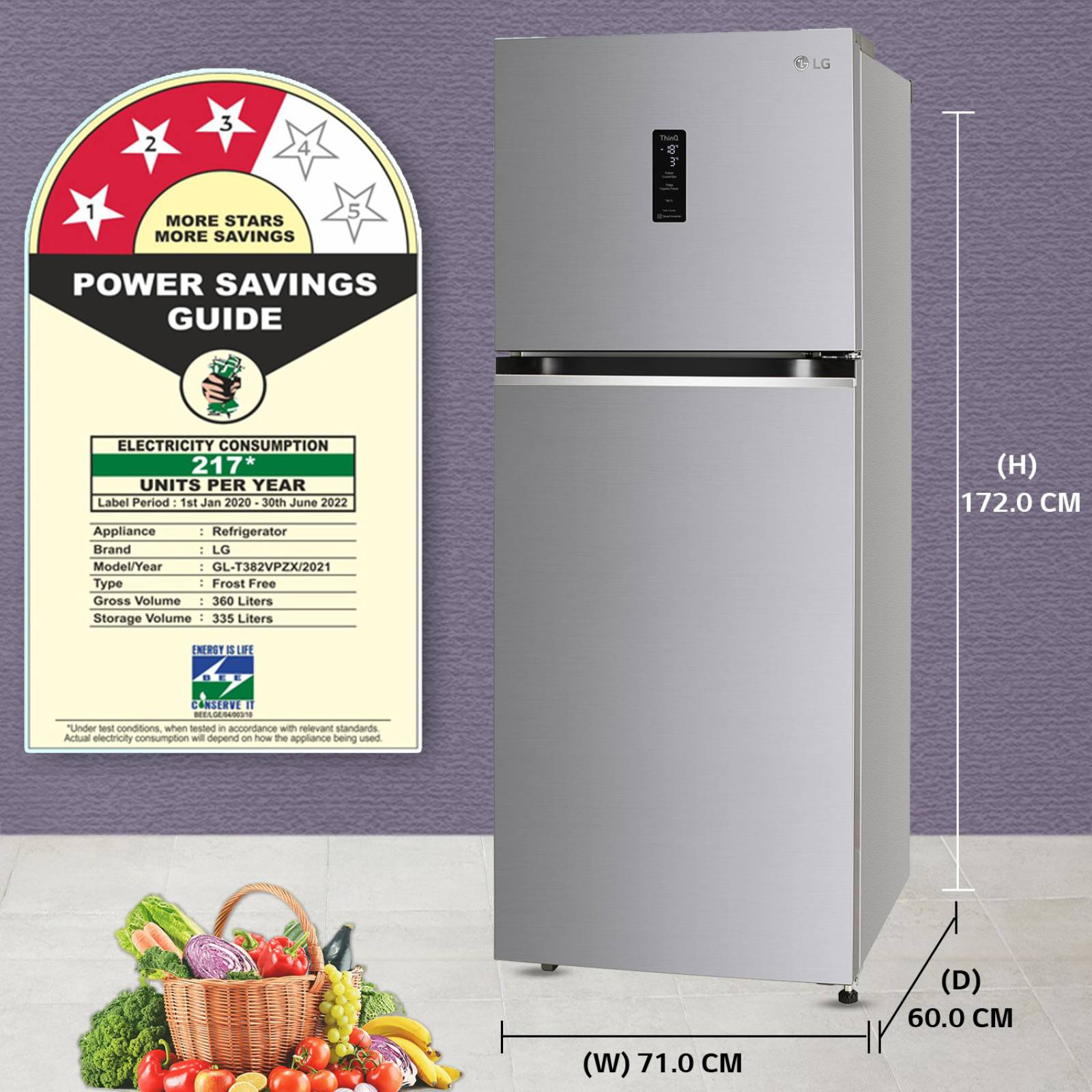 Lg 360 ltr refrigerator 3 star 2021 hotsell